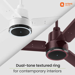 Orient Electric 1200 mm Zeno BLDC | BLDC energy saving ceiling fan with Remote |BEE 5-star rated | Saves up to 50% on electricity bills | 3-year warranty by Orient | White, pack of 1