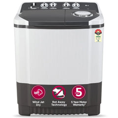 LG 7 Kg 5 Star Wind Jet Dry Semi-Automatic