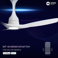 Aerosense Smart BLDC Ceiling Fan | 5 Year Warranty Underlight Frost White