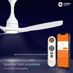 Aerosense Smart BLDC Ceiling Fan | 5 Year Warranty Underlight Frost White
