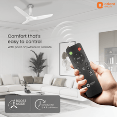 Aeroquiet Neu BLDC Pro Ceiling Fan | Whisper Quiet | Remote Controlled 1230MM White