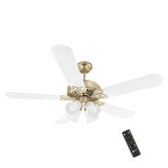 Subaris Underlight Premium Ceiling Fan with Remote | 2-year Warranty 1300MM Antique Gold White