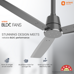 Proton BLDC Fan with Remote | 3-Year Warranty 1200MM Dark Grey