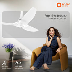 Aeroquiet Baby Premium Ceiling Fan | 2 Year-Warranty 900MM White