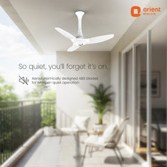Aeroquiet Baby Premium Ceiling Fan | 2 Year-Warranty 900MM White