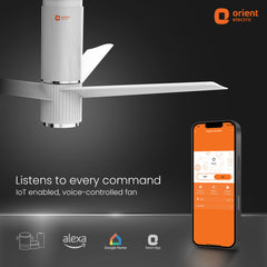 Aeroslim IoT Remote Fan with Light | 5-Year Warranty 1200mm White